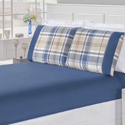 Jogo De Cama Micropercal 200 Fios Naturale Casal 03 Peças - Titânio.