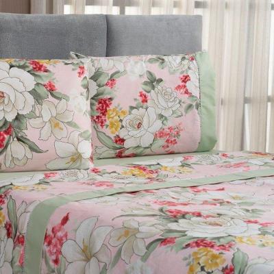 Jogo De Cama Estampado Micropercal 200 Fios Naturale Casal 04 Peças - Killy.