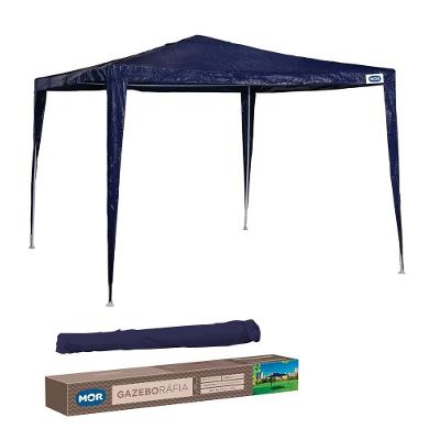Tenda Praia Gazebo 3x3m Rafia Com Bolsa De Transporte Mor Azul