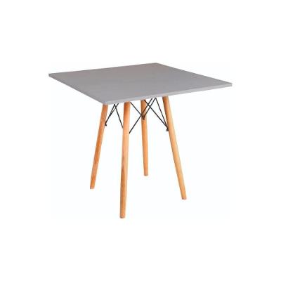 Mesa De Jantar Quadrada Eames Eiffel 80 Cm Cinza