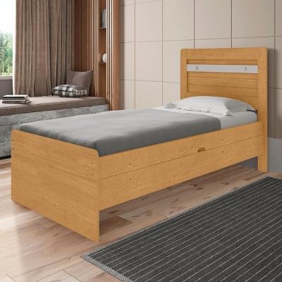 Cama Com Baú De Solteiro Com Colchão Flex Cuiabá Naturalle Off White