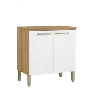 Balcão De Cozinha 2 Portas 0,80 Cm Com Tampo Ametista Kits Parana Freijó Supremo