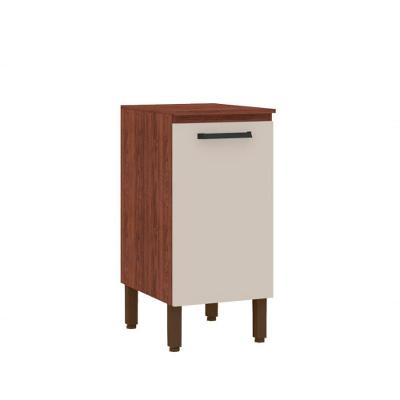 Balcão De Cozinha 1 Porta 0,40 Cm Com Tampo Ametista Kits Parana Nogueira Off White-tpnogueira