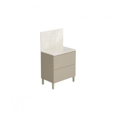 Balcao De Cozinha 1 Porta Basculante 1 Gaveta 0,80 Cm Com Tampo E Painel Art Kits Parana Vanilla-vanilla