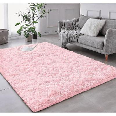 Tapete Sala Felpudo Peludo Rosa Bebe 120 X 200 Cm.