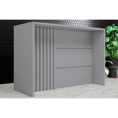 Bancada Ilha Cozinha  Gourmet Americana Cinza - Henn