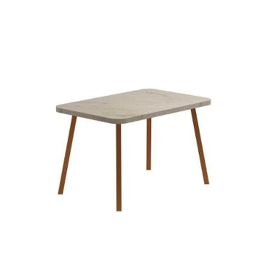 Mesa De Sala Jantar Stellar 1598 Aço Com tampo 120x80cm Petra rose Carraro