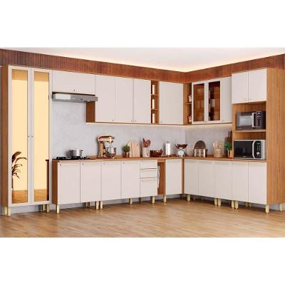 Balcão de Cozinha Requinte 2 Portas c/Tampo 80cm Nature/Areia - Henn