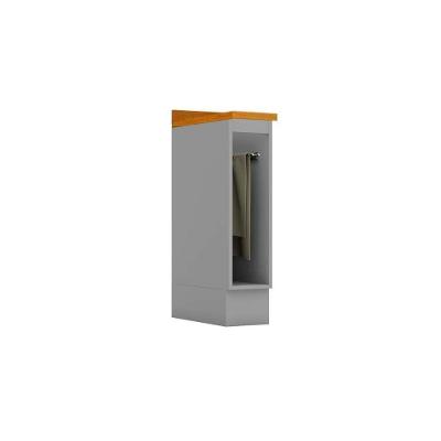 Balcão de Cozinha Americana Porta Toalha c/Tampo 20cm Cinza - Henn