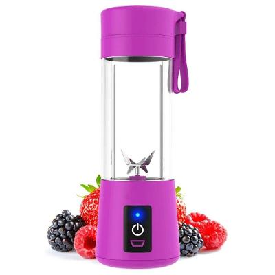 Mini Liquidificador Mixer Portatil 320Ml Usb 6 Lâminas Roxo