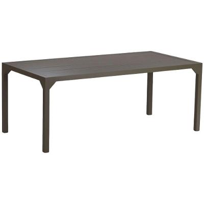 Mesa Retangular Haiti Com Tampo Ripado Trama Original Fendi