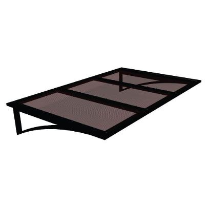 Toldo Fixo Policarbonato Alveolar Bronze - 2,50m X 1,50m - Estrutura Preta