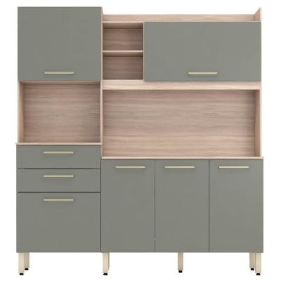 Armário De Cozinha 6 Portas 2 Gavetas Select Avena Touch/menta - Demóbile
