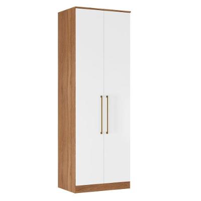 Armário 2 Portas Com Maleiro E 3 Gavetas Irlanda Amendola Touch/branco - Demartêz