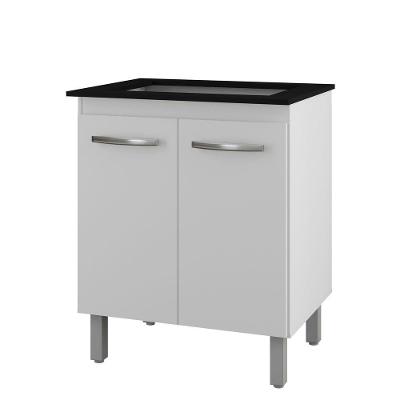 Balcão Cooktop 2 Portas Jade Branco - Moblis