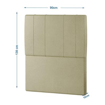 Cabeceira Estofada Solteiro 90 Cm Venus Corino - Skybox Cor Cinza