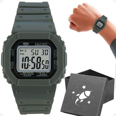Relogio Infantil Digital Silicone Criança Menino + Caixa Criança Cronometro Original Prova Dagua