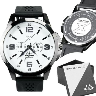 Relogio Masculino Aço Inox Preto Qualidade Premium + Caixa Preto Presente Analogico Ponteiro Casual