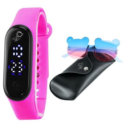 Relogio Digital Infantil Led Prova Dagua + Case + Oculos Sol Esportivo Presente Original Silicone