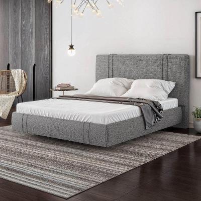 Cama Flutuante Star Casal Linho - Skybox Cor Cinza