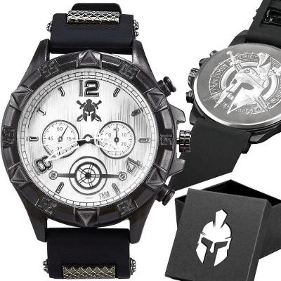 Relogio Masculino Premium Aço Preto Inox Gladiador Original Branco Analogico Garantia Ajustavel