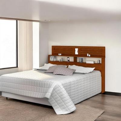 Cabeceira Elegante Bergen Casal Cinamomo E Off White