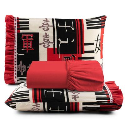 Jogo De Cama Lençol Queen Minuano 100% Algodão 3 Peças - Vermelho