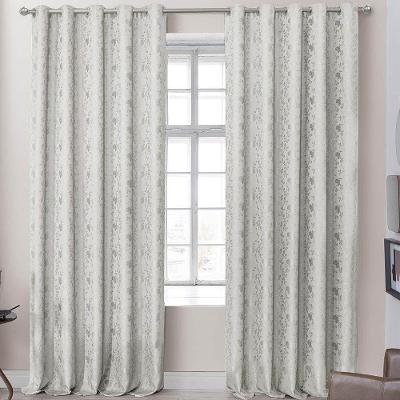 Cortina Dalia Jacquard Estampado Floral 2,00m X 1,70m Sala Quarto Varão 2m - Bege