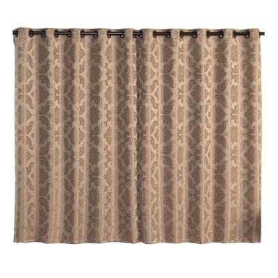 Cortina Jacquard 2,0 X 1,7m Sala Quarto Bege