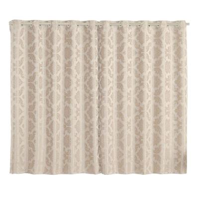 Cortina Jacquard 2,0 X 1,7m Sala Quarto Palha