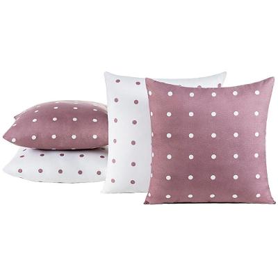 Kit 4 Almofadas Cheias Para Sofá 45x45cm Celine Micro Percal 200 Fios - Rosê