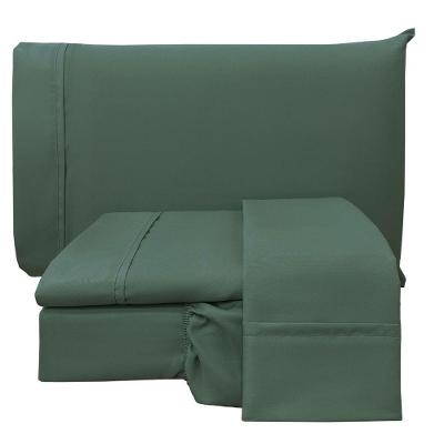 Jogo De Cama Lençol Casal Conforto Percal 300 Fios 4 Peças - Verde