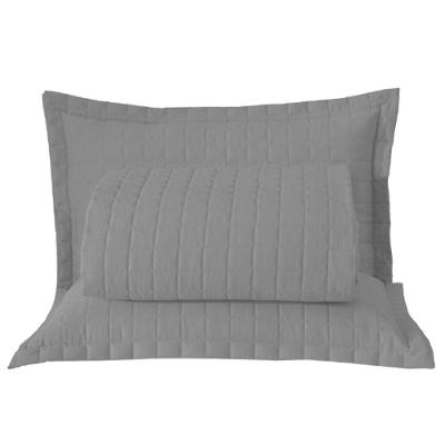 Kit Cobre Leito Colcha Monaco Casal Dupla Face 3 Peças - Cinza