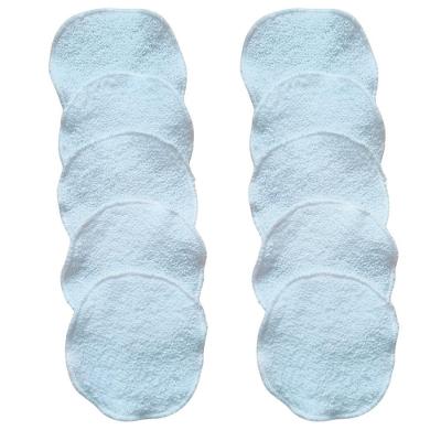 Kit 10 Ecopads Limpeza Pele Atoalhado Algodão Diam 8cm Branco