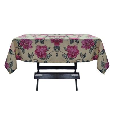 Toalha Mesa Oxford Estampado 1,50x1,50 4 Lugares Rosa