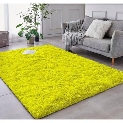 Tapete Sala Felpudo Peludo Amarelo 200 X 240 Cm