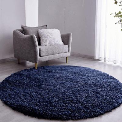 Tapete Sala Felpudo Peludo Cinza Redondo 140 Cm