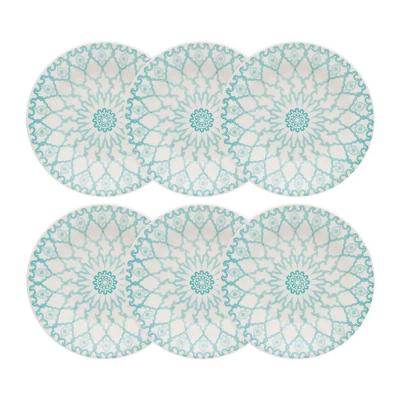 Prato Fundo De Cerâmica Estampa Donna Mandala 22cm 6 Unidades - Biona 091066