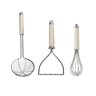 Kit Utensílios De Cozinha 3 Peças Luxo Creme Kitchenaid