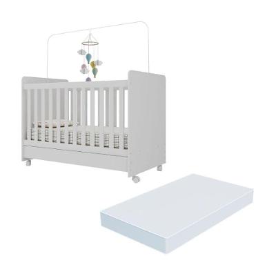 Berço Americano 3 Em 1 Com Colchão Incluso Chantilly Multimóveis Branco