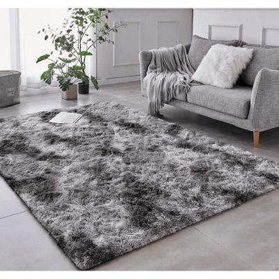 Tapete Sala Felpudo Peludo Mesclado Cinza 100 X 120 Cm