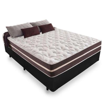 Cama Box Casal + Colchão De Molas Prime Colchões Classic Superlastic 138x188x64 Preto.