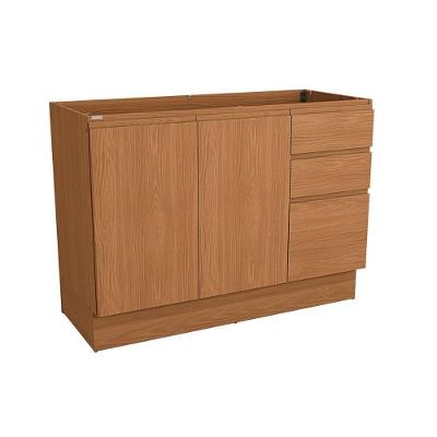 Balcão de Cozinha Modulado Ciela R626 c/ 2 Portas e 3 Gavetas s/ Tampo 120cm Canela - Kappesberg