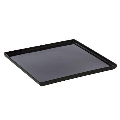 Prato Square Quadrado 27x27 Preto Em Policarbonato Linha Profissional Cook Vem
