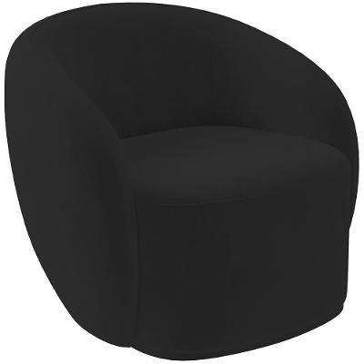 Poltrona Decorativa Para Sala De Estar Living Gliese K01 Veludo Preto