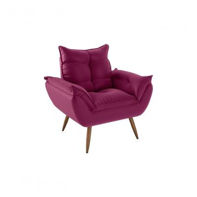 Poltrona Decorativa Tóquio 1 Lugar Veludo Turkey Marsala Matrix