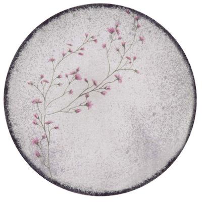 Prato Raso De Porcelana Decorada Floralis 25cm 1un Tramontina