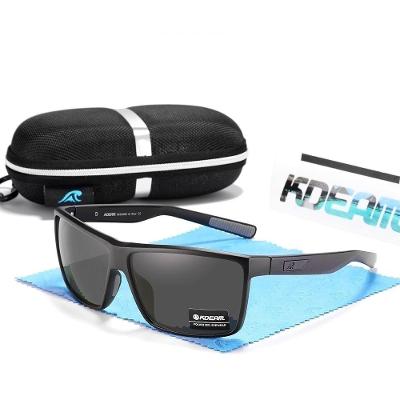 Óculos De Sol Kdeam Polarizedos Para Homens, 100% Proteção Uv Preto