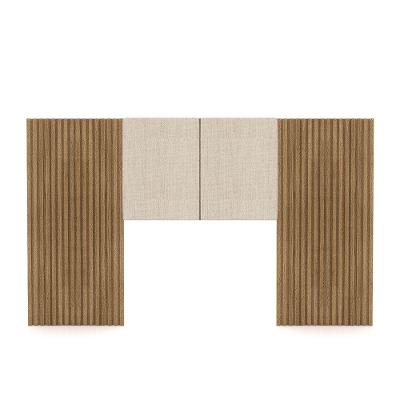 Cabeceira Painel Solteiro Ripado Nature E Linho Bege Sevilha 203 Cm - Pallazio