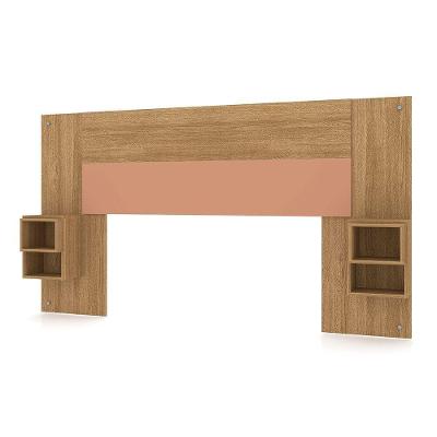Cabeceira Painel Casal Regulável Com Mesas De Apoio Luxo Nature-camarim - Pallazio